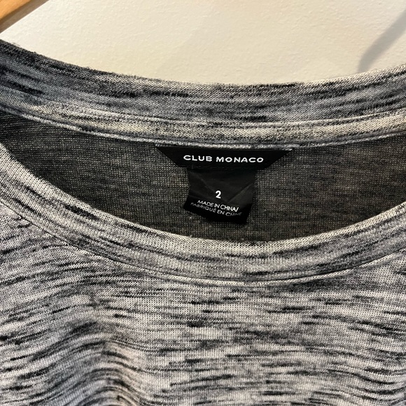 Club Monaco side ruched bodycon dress, marled grey - Picture 3 of 4